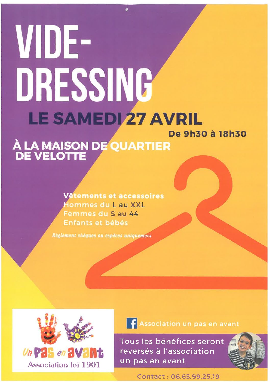 Vide-Dressing Association "Un Pas en Avant" de 09H30 à 18H30