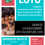Loto de Noël tout public à partir de 19H00