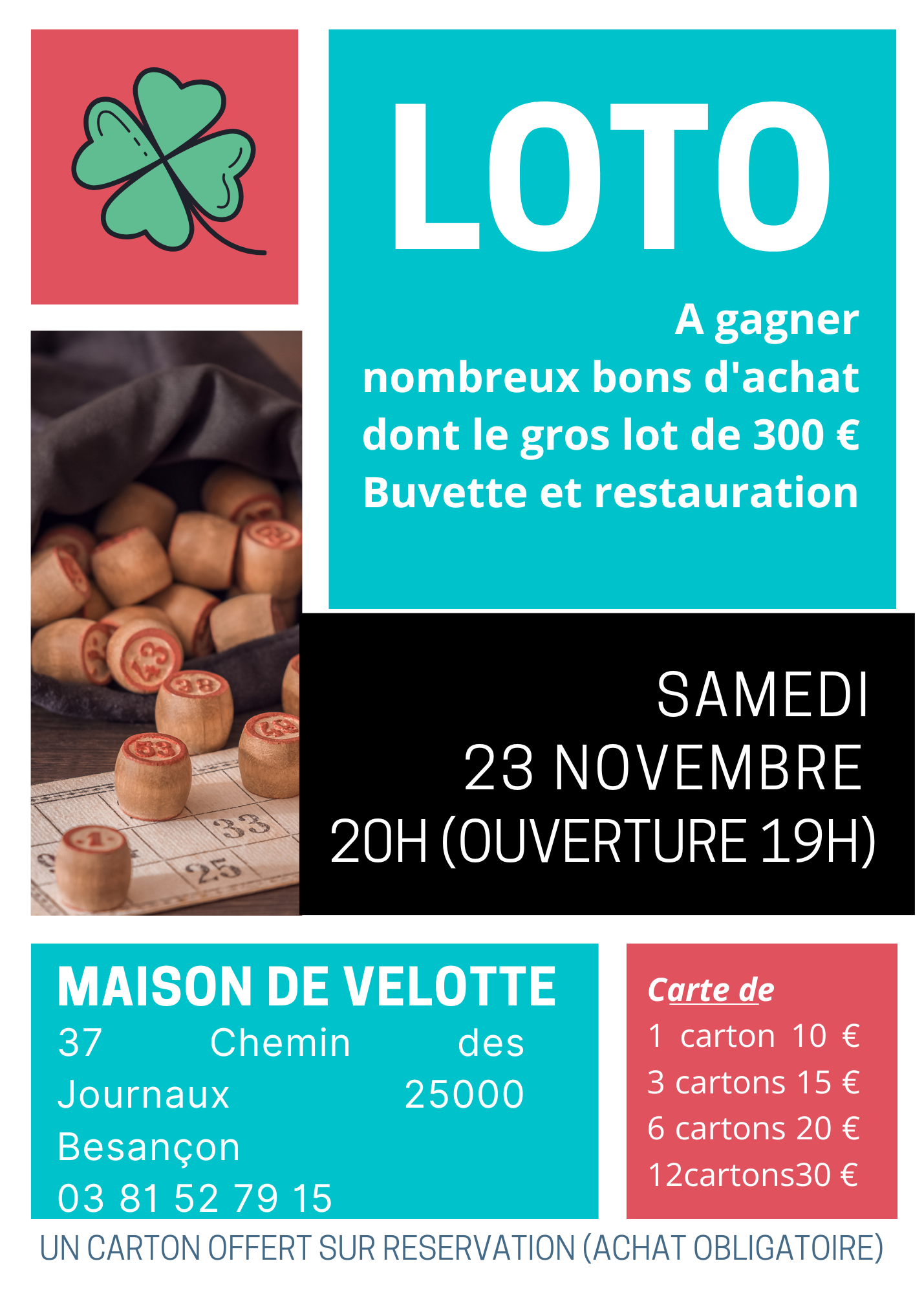 Loto de Noël tout public à partir de 19H00