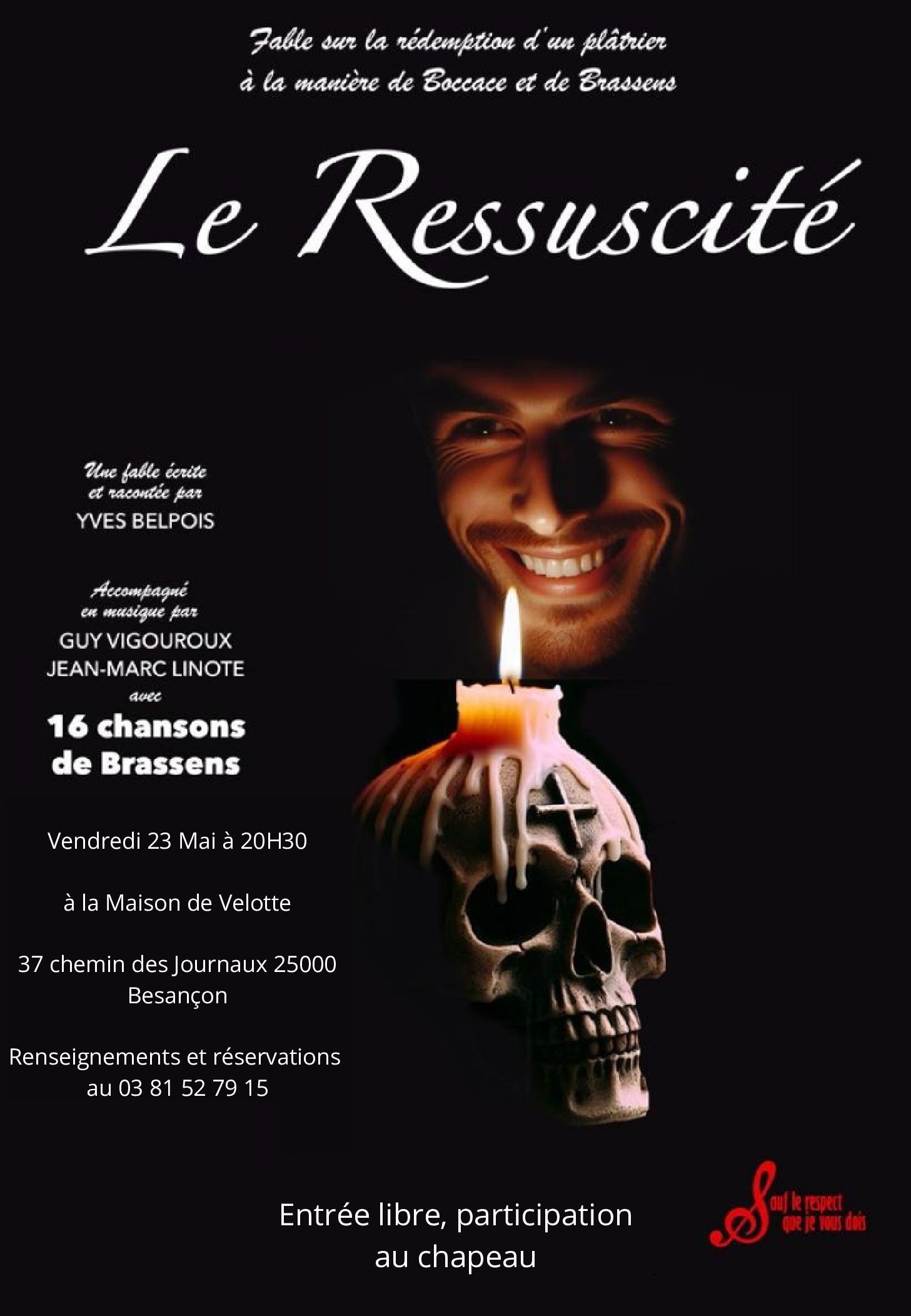 Théâtre concert "Le Ressuscité" à 20H30