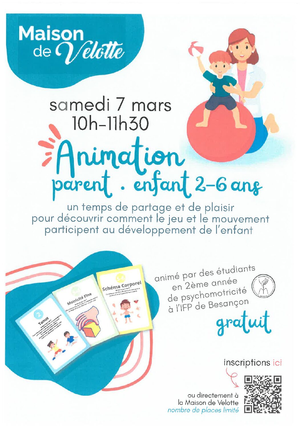 Animation "Parent-Enfant" de 10H00 à 11H30