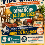 Réservations pour le vide-grenier du dimanche 14 juin 2026