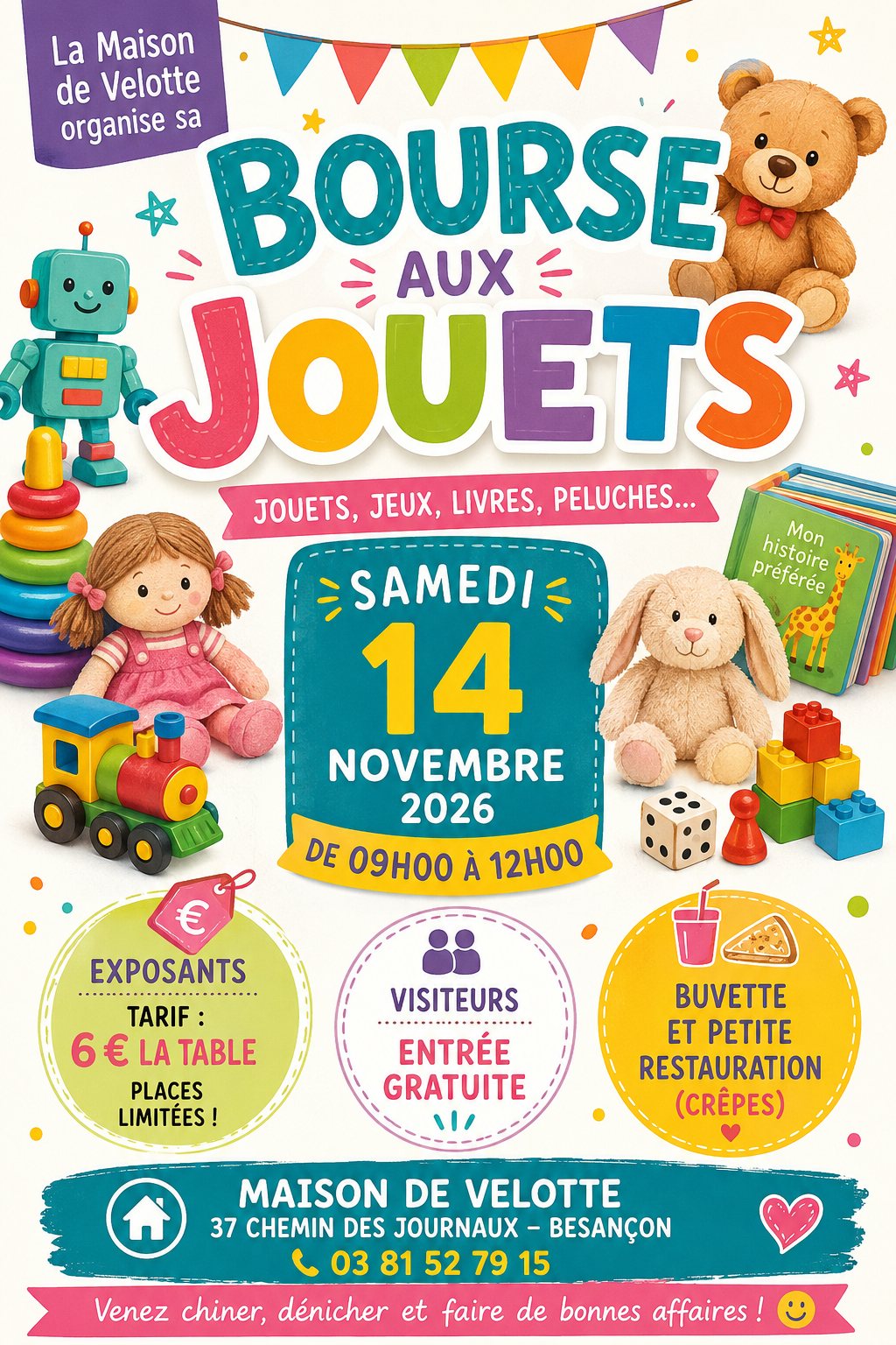 Bourse aux Jouets de 09H00 à 12H00