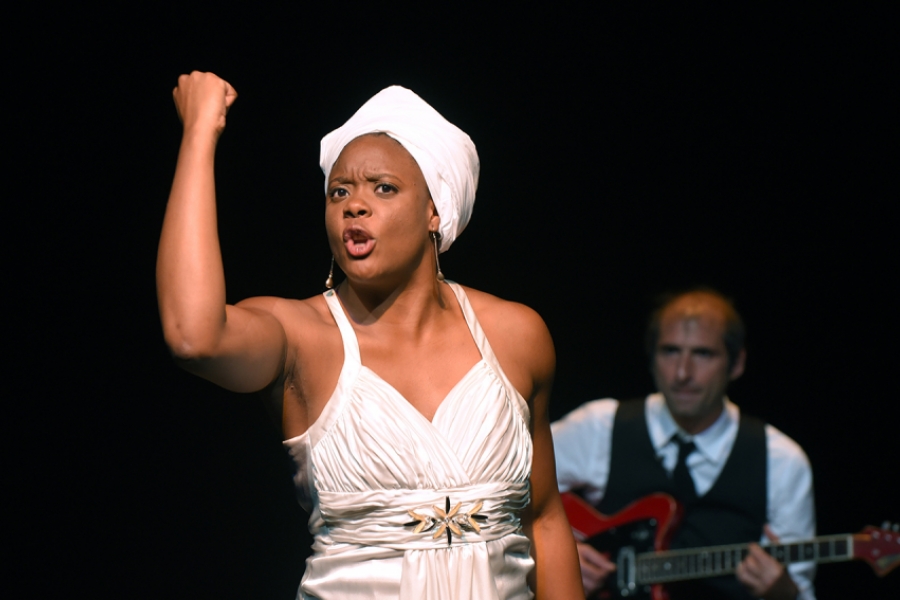 Portait de Ludmilla en Nina Simone au théâtre Ledoux à 20H00